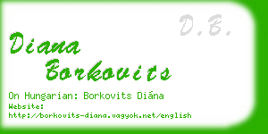 diana borkovits business card