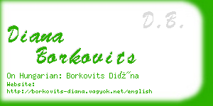 diana borkovits business card